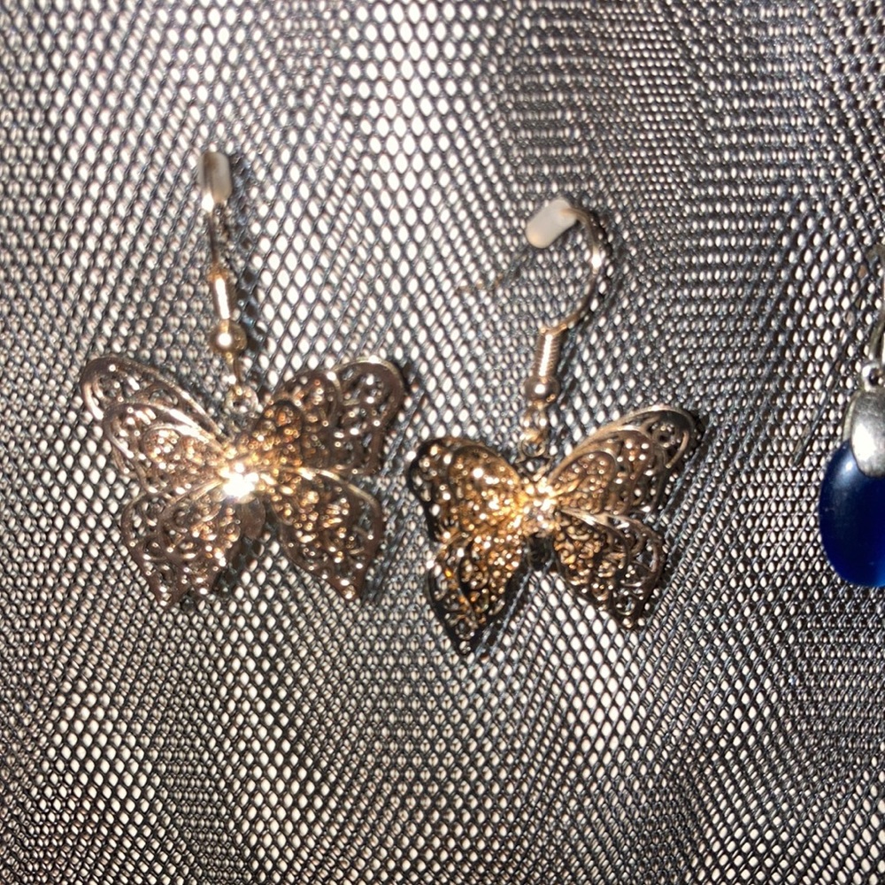 Gold butter fly earrings